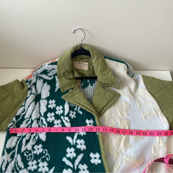 Free People Home Sweet Home Coat Quilted Sweater Knit Duster Jacket Coat Size S - Picture 12 of 13